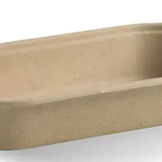 850ml Fibre Rectangle Salad Bowl Sugarcane (500/box)