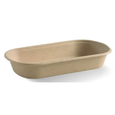 850ml Fibre Rectangle Salad Bowl Sugarcane (500/box)