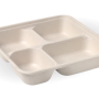 Fibre Four Compartment Tray-Sugarcane (200/box)