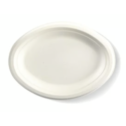 10" Fibre Oval Plate - Sugarcane (125 Sheets)