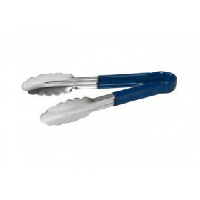 300mm S/Steel Tong with Plastic Handle Blue
