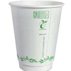 12oz Coffee Cup Double Wall with PLA Lined (500/box)