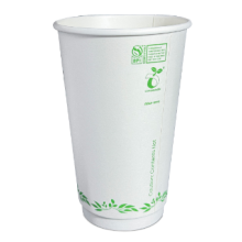 16oz Coffee Cup Double Wall with PLA Lined (500/box)