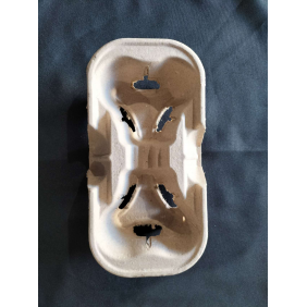 Moulded Fibre 2 Cup Carry Tray (100 Sheets)