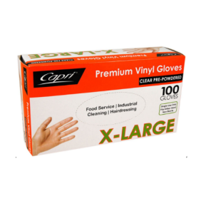 Extra Large Natural Vinyl Gloves - Powdered (100/Box) 