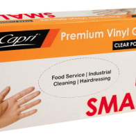 Small Natural Vinyl Gloves - Powder Free (100/Box)