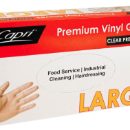 Large Natural Vinyl Gloves - Powdered (100/Box) 