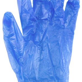 Medium Blue Vinyl Gloves - Powdered (100/Box) 