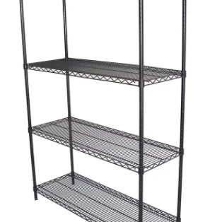 Equ #5403. Four Tier Chrome Wire Shelves 1500x450x1800(H)